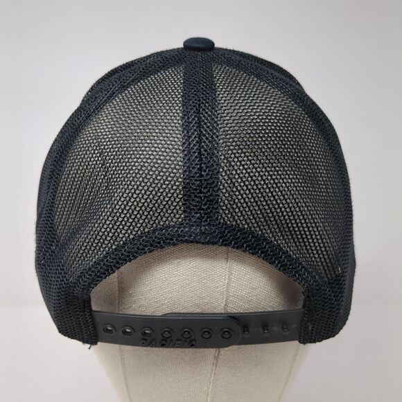 Foundations & Flat Work Snapback Trucker Hat Black OS Mesh Back Pacific Headwear - Picture 5 of 9